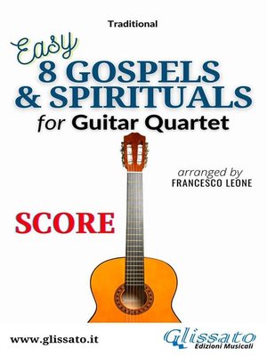 cover image of 8 Gospels & Spirituals for Guitar quartet (score)